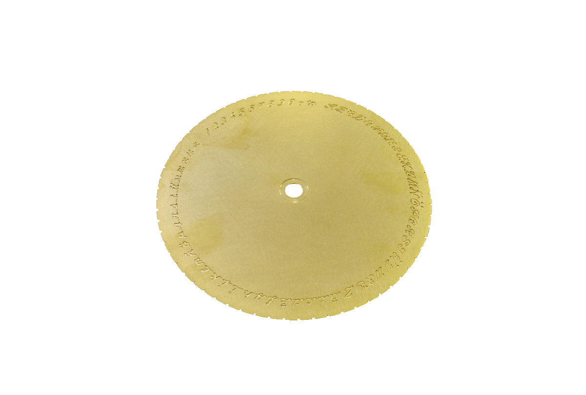 Grobet USA® 26.391 New Hermes Connecting Script Dial For The Inside Ring Engraver, EA