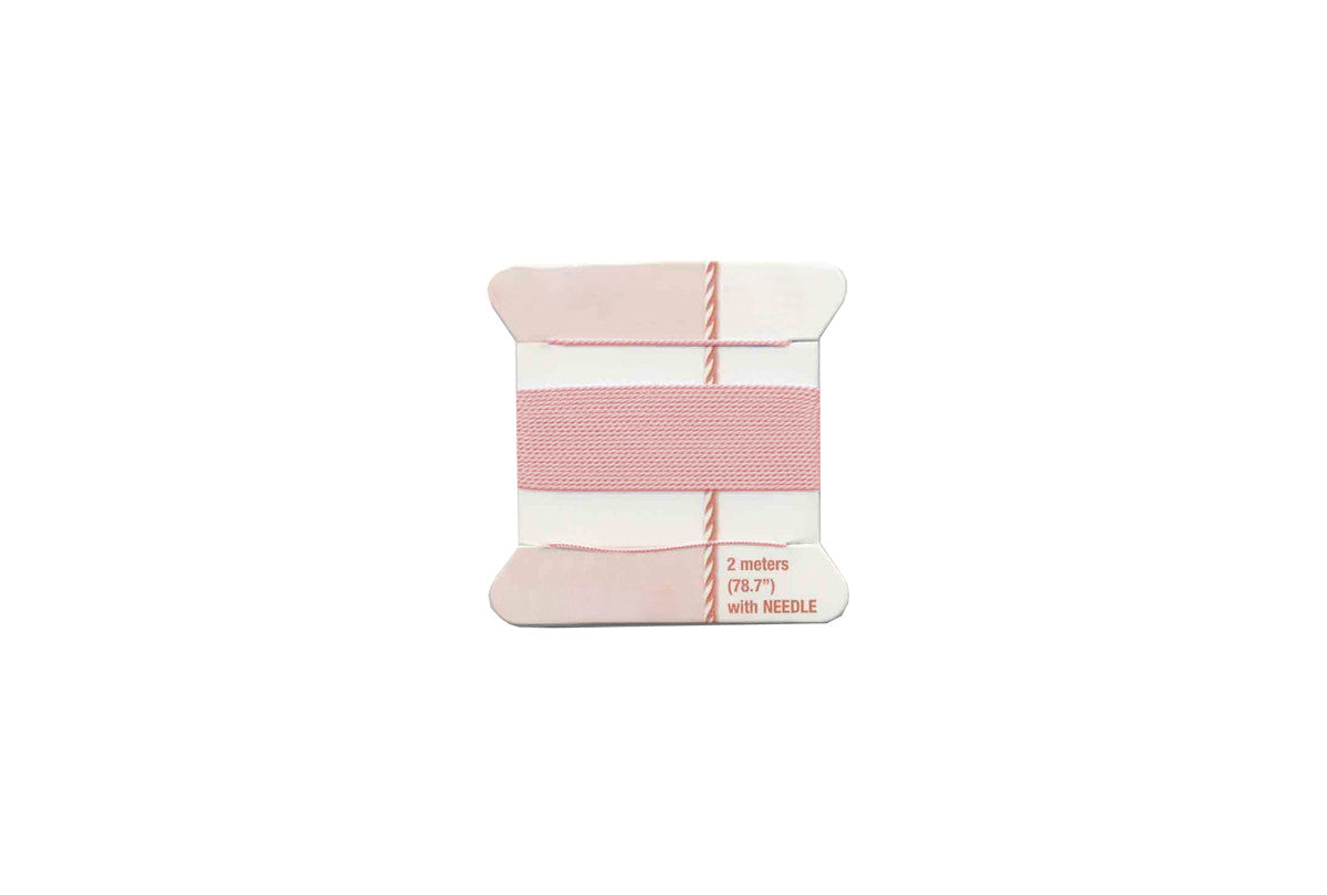 Grobet USA® 68.172 Silk BEAding Card, Pale Pink, Size 3, EA