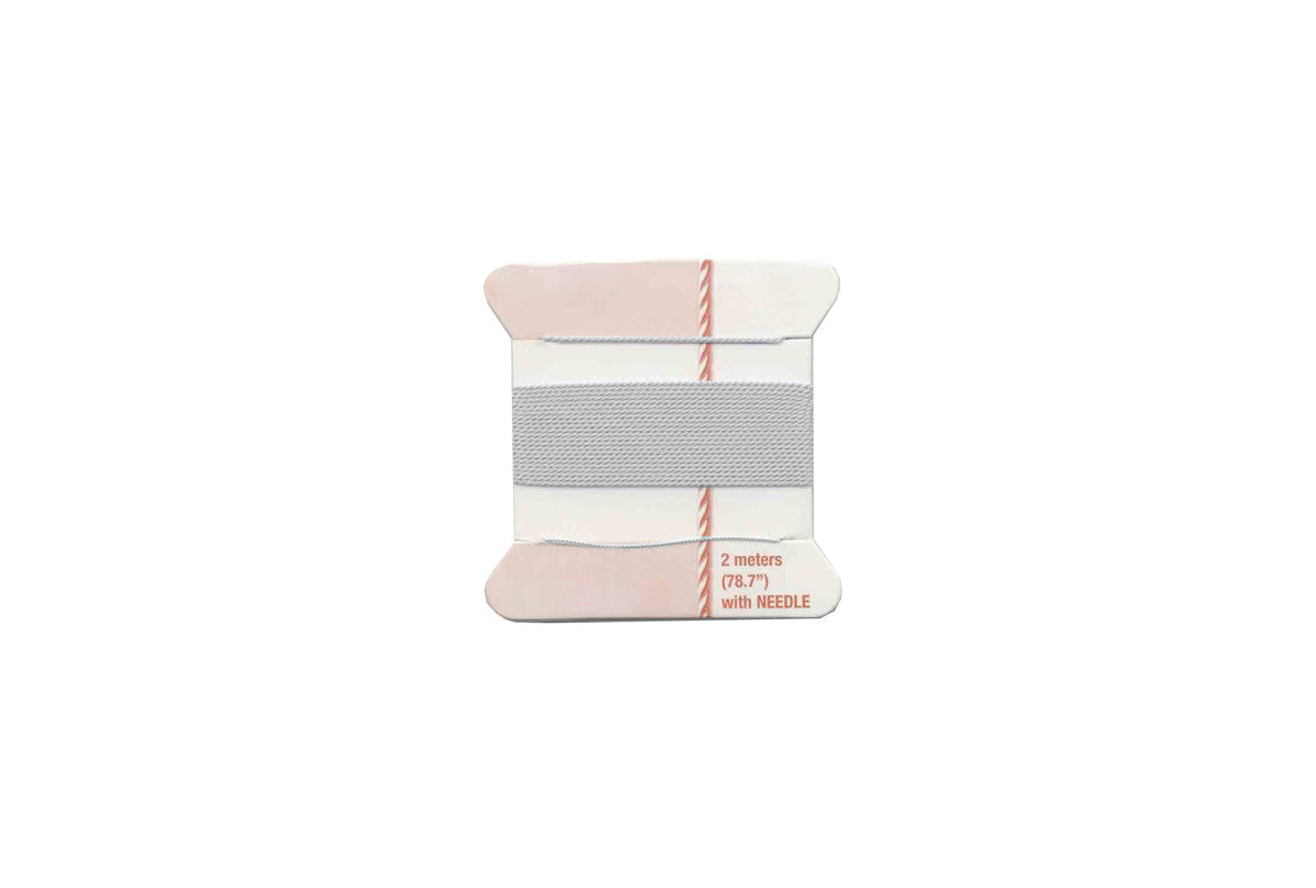 Grobet USA® 68.185 Silk BEAding Card, Grey, Size 6, EA