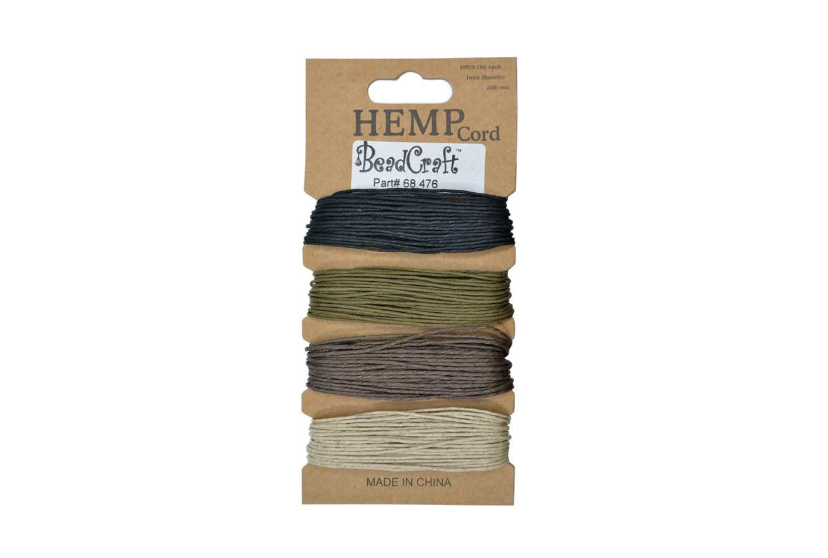 Grobet USA® 68.476 Hemp ThrEAd Set: Black, Coffee, Brown, Tan, EA