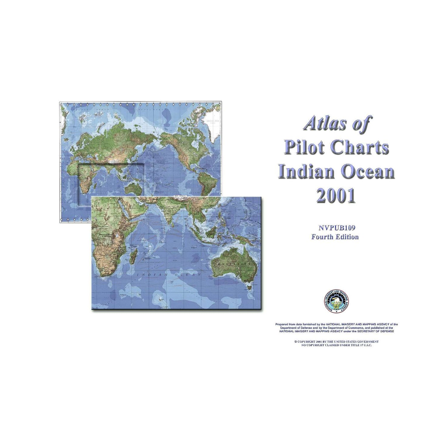 Paradise Clay IHP_PUB109 Pub. 109 Atlas of Pilot Charts Indian Ocean - Book