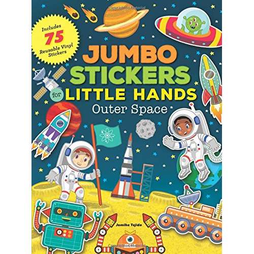 Paradise Clay QRT019 Jumbo Stickers for Little Hands: Outer Space - Book