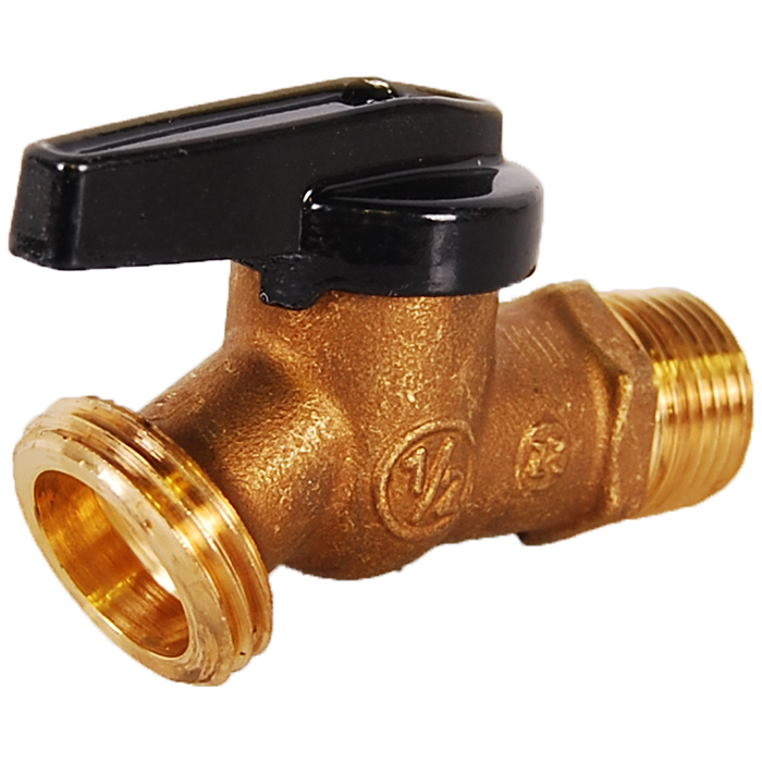 Legend Valves 107-567NL 1/2" No Lead Forged Brass No-Kink 1/4-Turn Ball Valve Hose Bibb