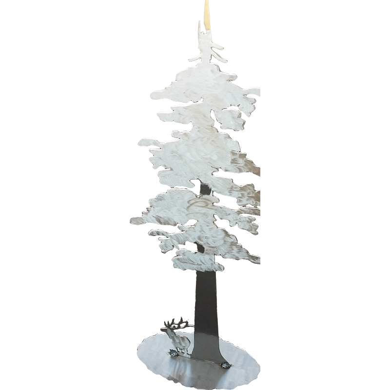 Paradise Clay PAR141 Redwood Tree w/ Elk STAND-UP DISPLAY