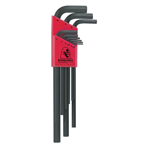BONDHUS® 12199 Hlx Metric Chamfered L-Wrench Set 9Mm 1.5