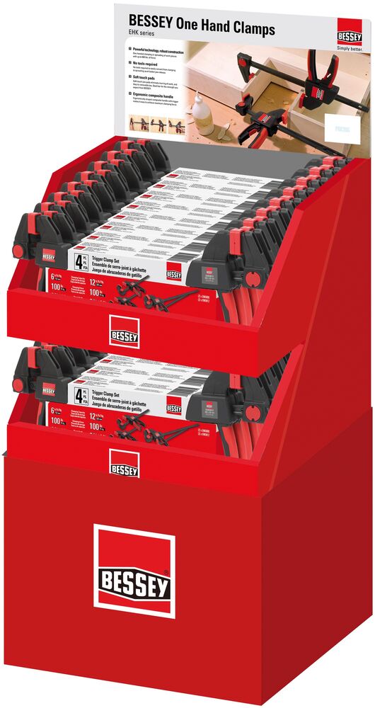 Bessey RES4PK-QP Trigger clamp quarter pallet of sets, EHK series