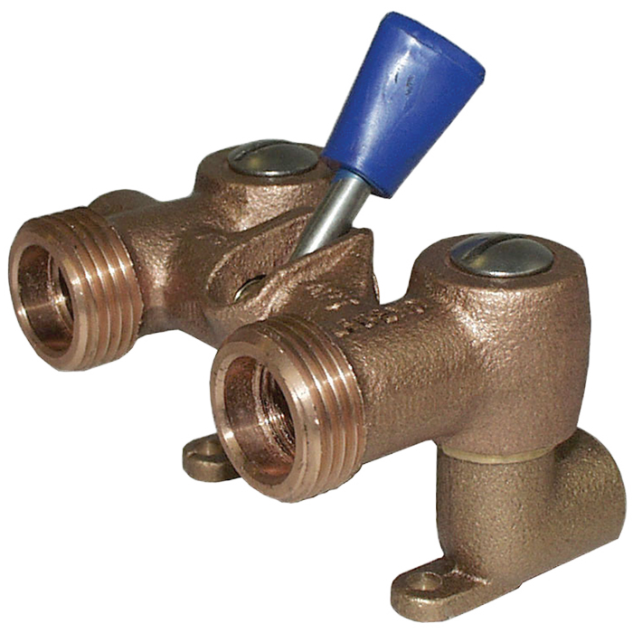 Legend Valves 111-134NL 1/2" No Lead Forged Brass Dual Outlet Washing Machine Valve