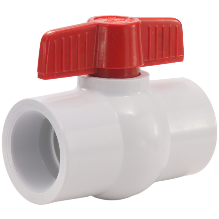 Legend Valves 201-456 1-1/4" NSF Listed PVC Compact-Pattern Ball Valve with Tee Handle