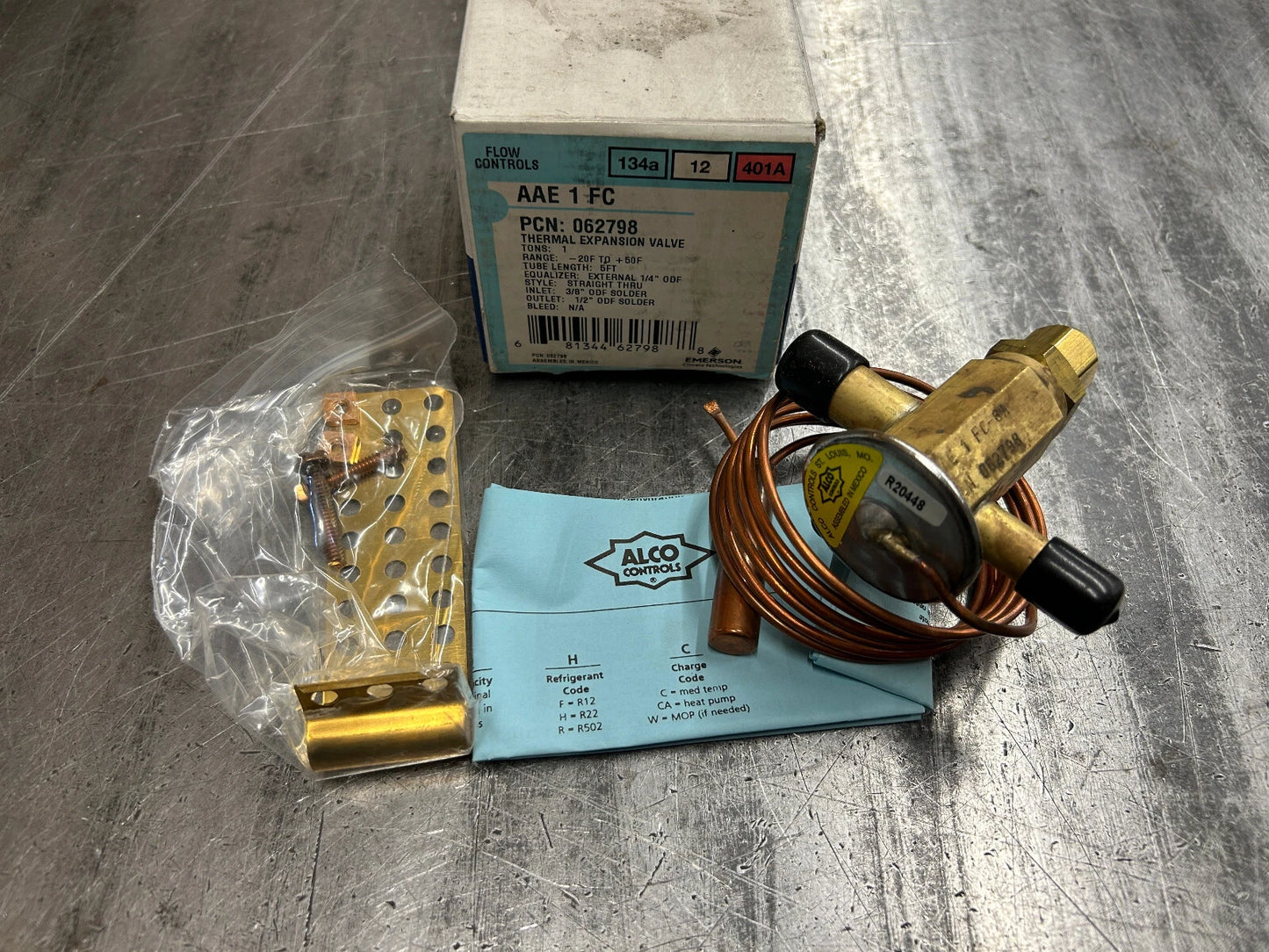 White Rodgers 062798 AAE 1FC-02 5FT3/8X1/2ODFS/T, A-Series Thermostatic Expansion Valves