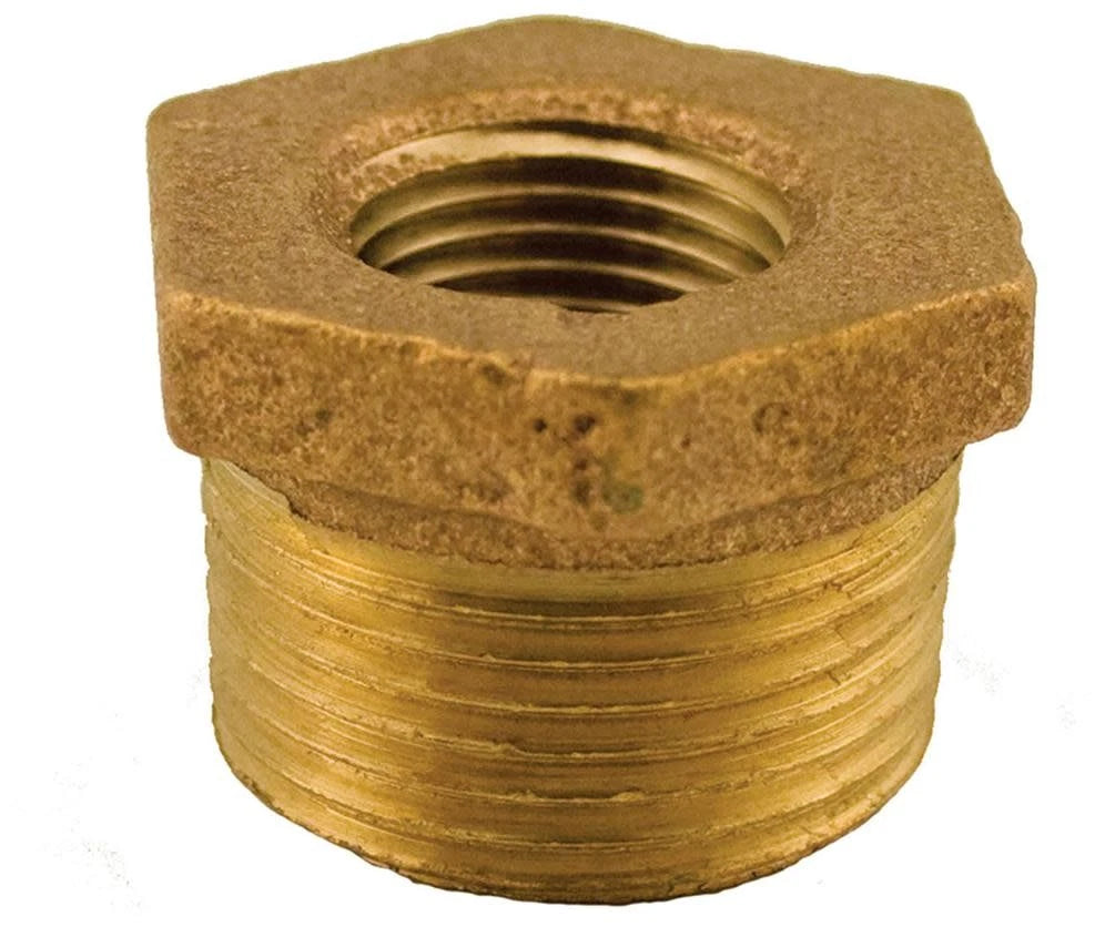 Jones Stephens B74212LF 1" x 1/2" Bronze Hex Bushing