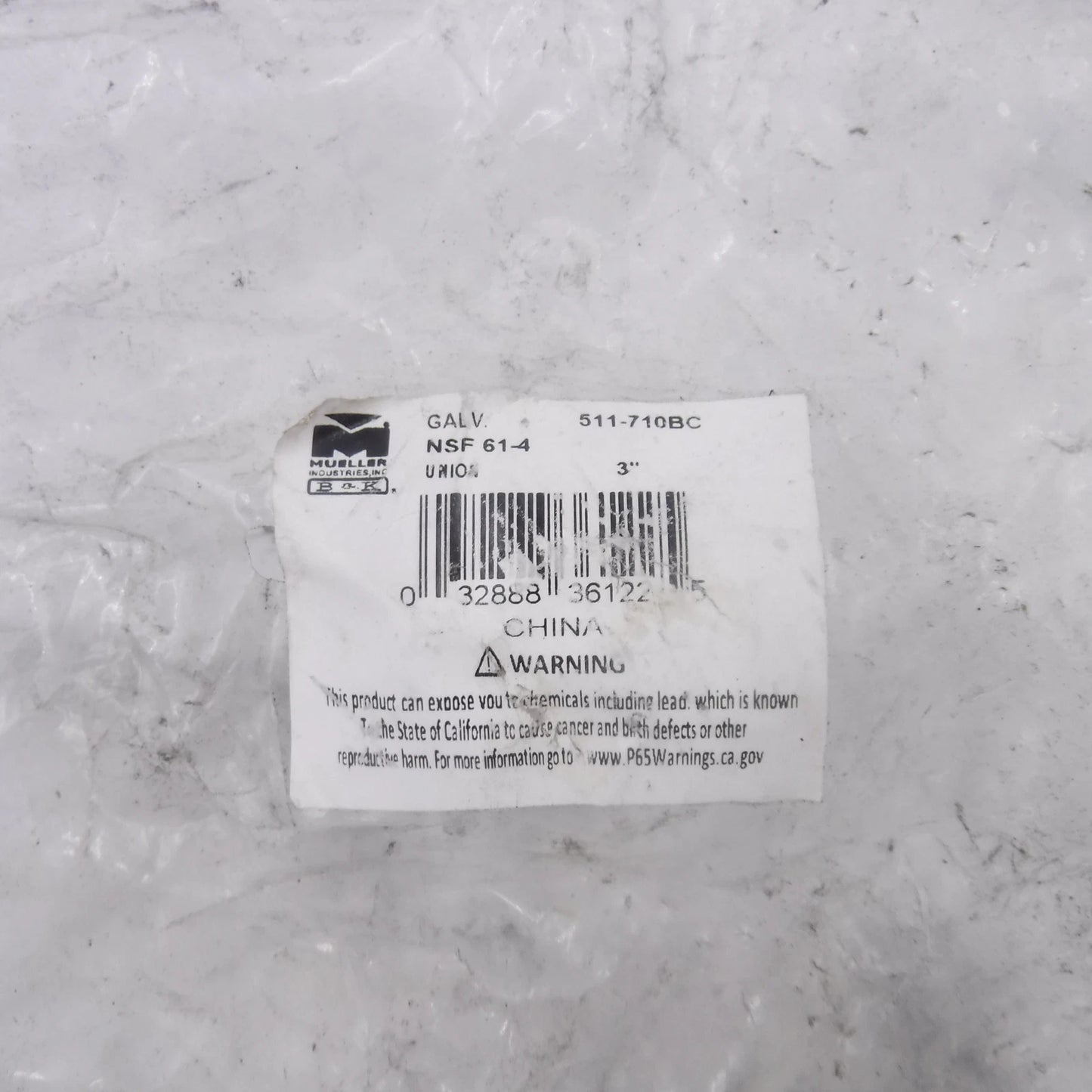 B&K Products 511-710 3" Union