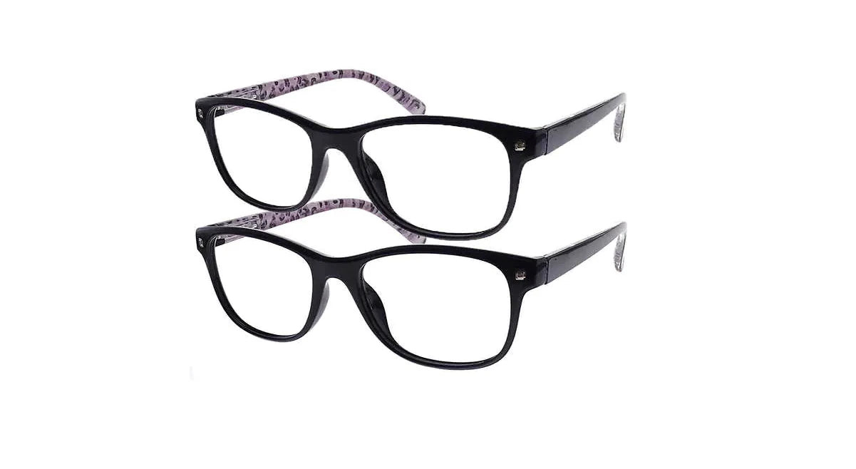 Delta Plus WELRX500C20 RX-500™ Clear, HC/PC with +2.0 Full Lens Magnifier., Black Frame with Gray Temple Tips