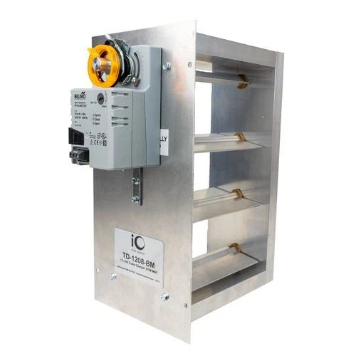 iO HVAC Controls TD-3016-BM 30 X 16 Trane/Amer. Standard Rectangular Zone Damper - Belimo 3 Wire Actuator - Bottom Mount