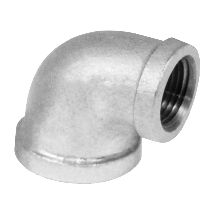 Legend Valves 352-109 3/4" x 1/2" SA Siam Class 150 Malleable Galvanized Iron 90° Reducing Elbow