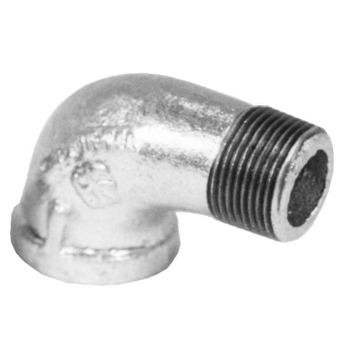 Legend Valves 352-046 1-1/4" SA Siam Class 150 Malleable Galvanized Iron 90° Street Elbow