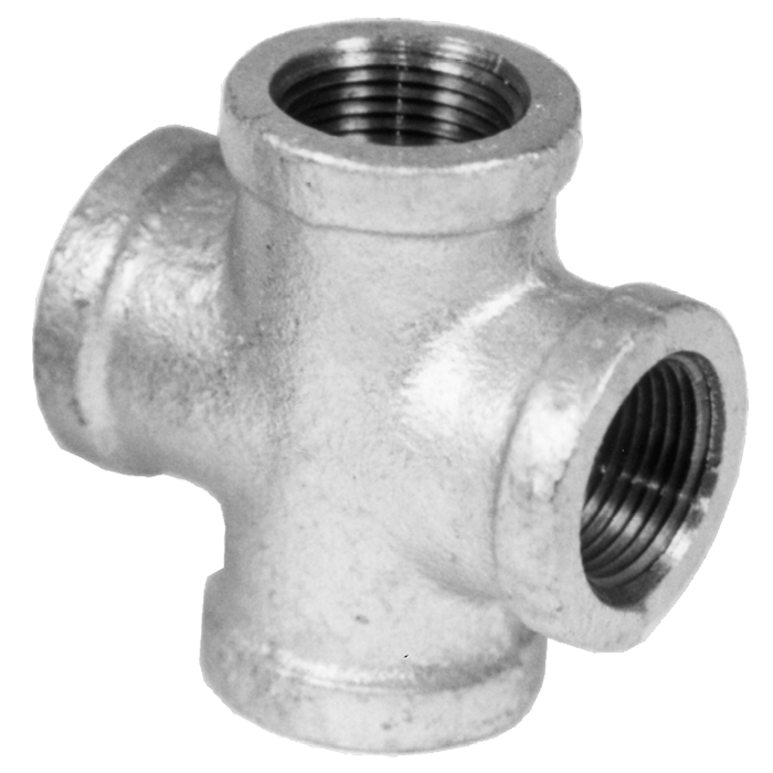 Legend Valves 352-375 1" SA Siam Class 150 Malleable Galvanized Iron Cross
