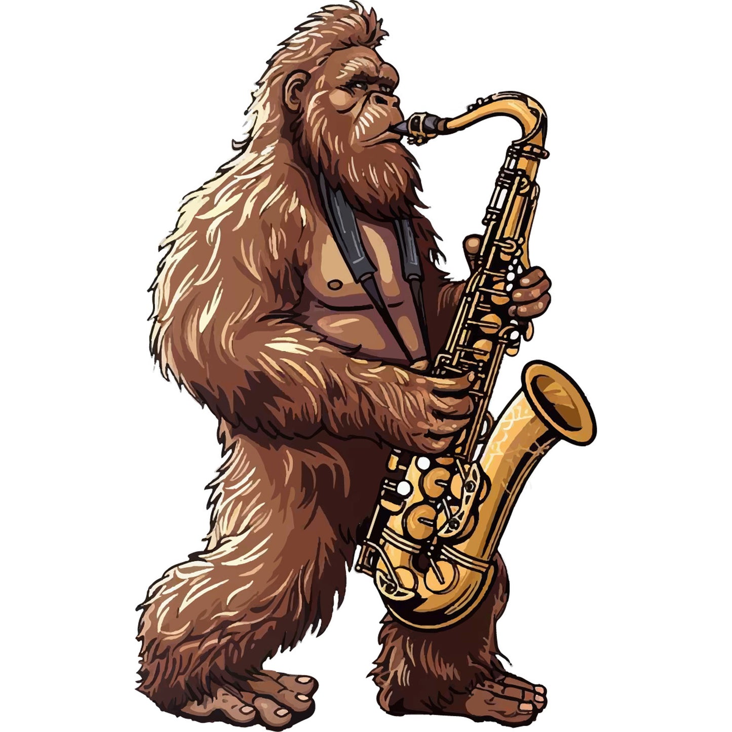 Paradise Clay IHS050 Saxaphone Squatch - Vinyl Sticker (1 STICKER)