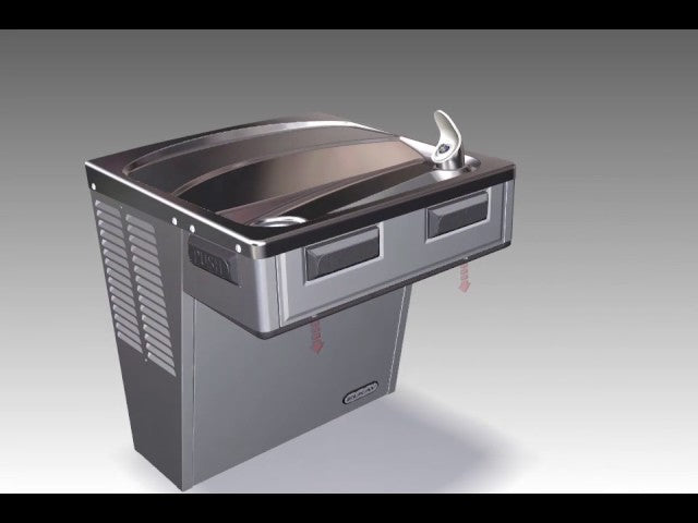 Elkay EMABFTL8WSLK ezH2O® Bottle Filling Station with Mechanically Activated Bi-Level ADA Cooler Non-Filtered Refrigerated Light Gray