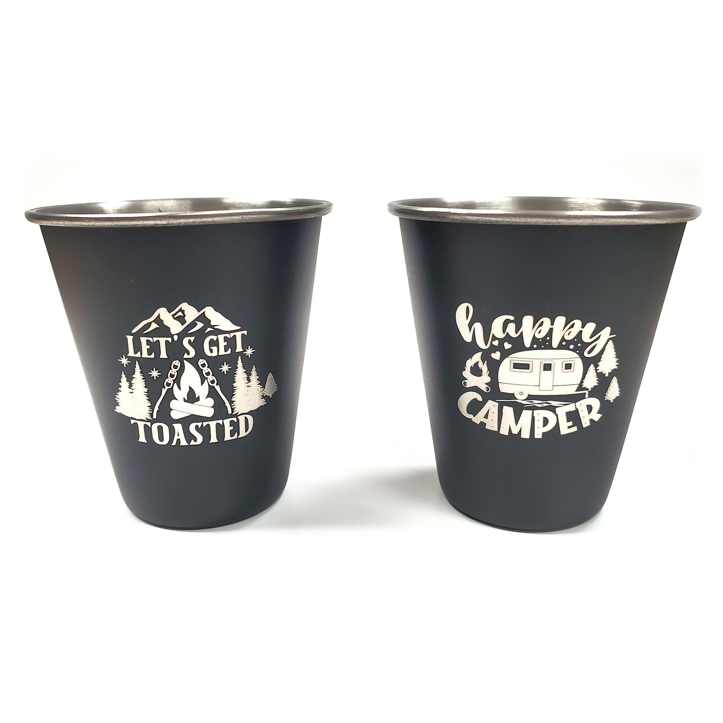 Paradise Clay SHG016 Happy Camper Stainless Steel Shotglass