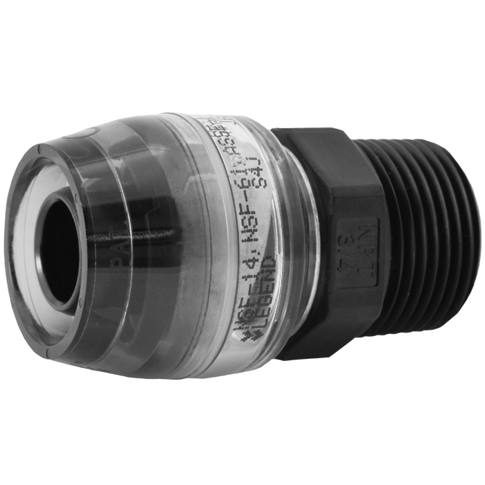 Legend Valves 465-243B 1/2" SmartClick MNPT Adapter Contractor Bulk Pack
