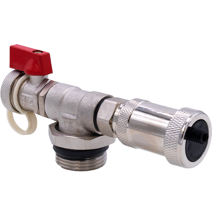 Legend Valves 833-805 1" Chrome-Plated Brass Air Vent & Water Purge Adapter for M-8330 & M-8300E Stainless Steel Manifolds