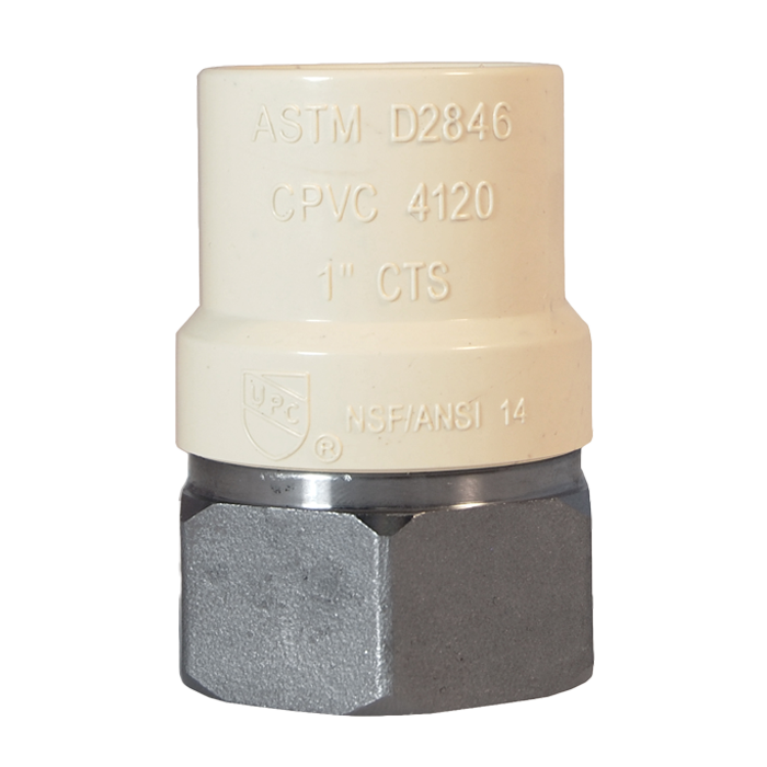 Legend Valves 302-443 1/2" Stainless Steel FNPT x CPVC Transition Fittings