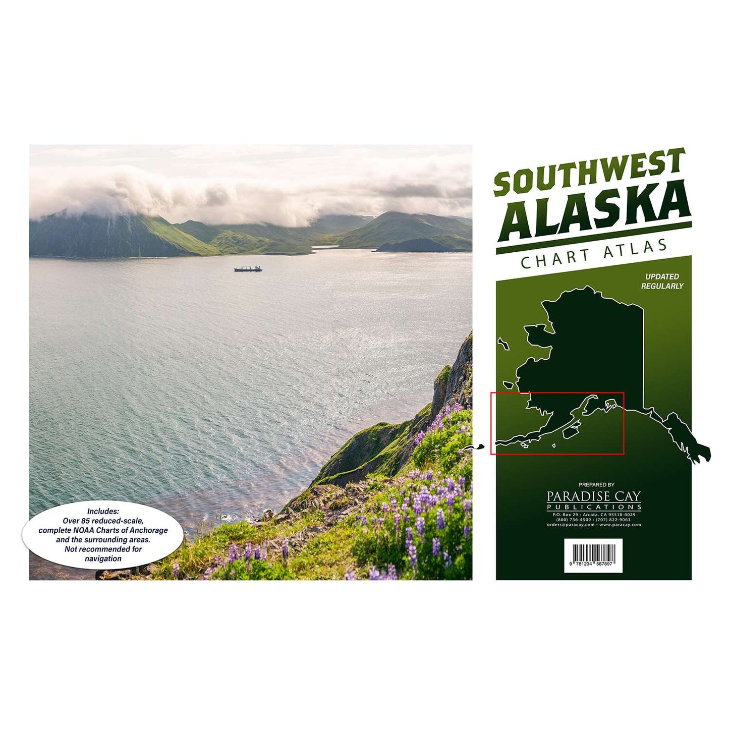 Paradise Clay IHP_AKCB2 Southwest Alaska Chart Atlas (12x18 Spiral-bound)