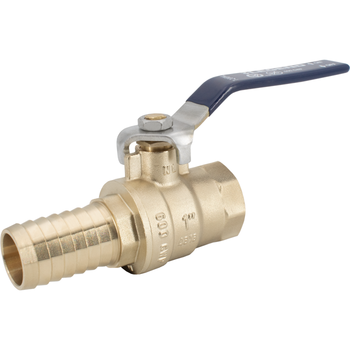 Legend Valves 101-316NL 1-1/4" No Lead DZR Forged Brass Full Port FNPT x Insert Transition Ball Valve