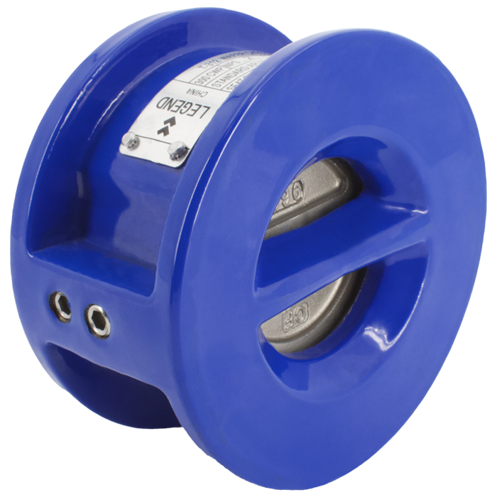 Legend Valves 116-242 2-1/2" Ductile Iron Twin Disc Silent Wafer Check Valve with Ductile Iron Disc
