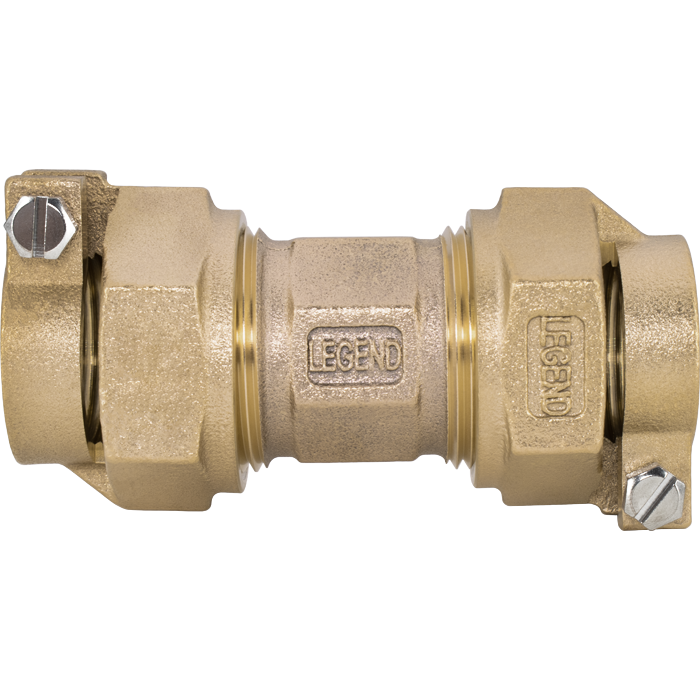 Legend Valves 313-625NL 5/8" x 3/4" No Lead Cast Bronze Water Service Extra Strong Lead Connection x CTS Pack Joint Coupling
