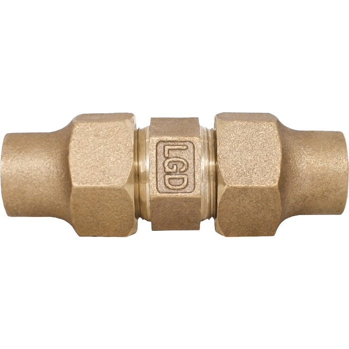 Legend Valves 313-105NL 1" No Lead Cast Bronze Water Service 3-Part Flare Union