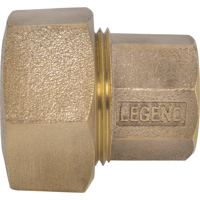 Legend Valves 313-184NL 3/4" No Lead Cast Bronze Water Service IPS Ring Compression x FNPT Adapter
