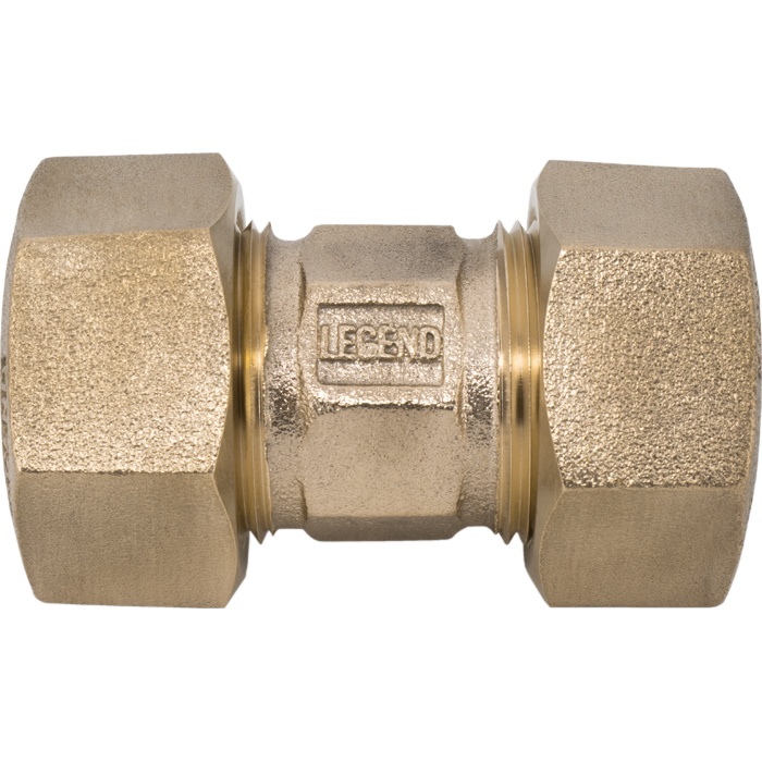 Legend Valves 313-171NL 1" No Lead Cast Bronze Water Service IPS Ring Compression Coupling