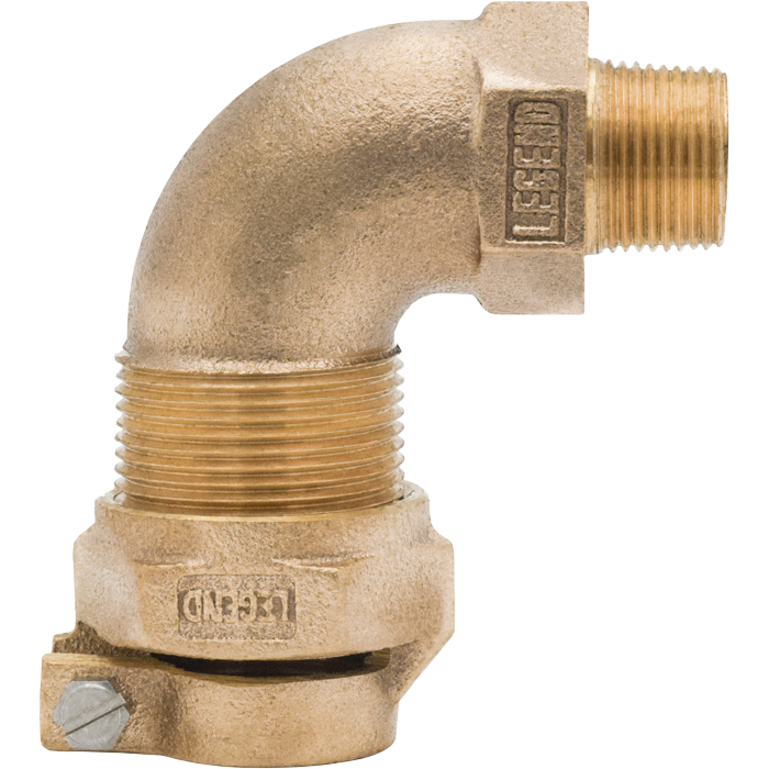 Legend Valves 313-339NL 3/4" No Lead Cast Bronze Water Service IPS Pack Joint x MNPT Quarter-Bend Elbow