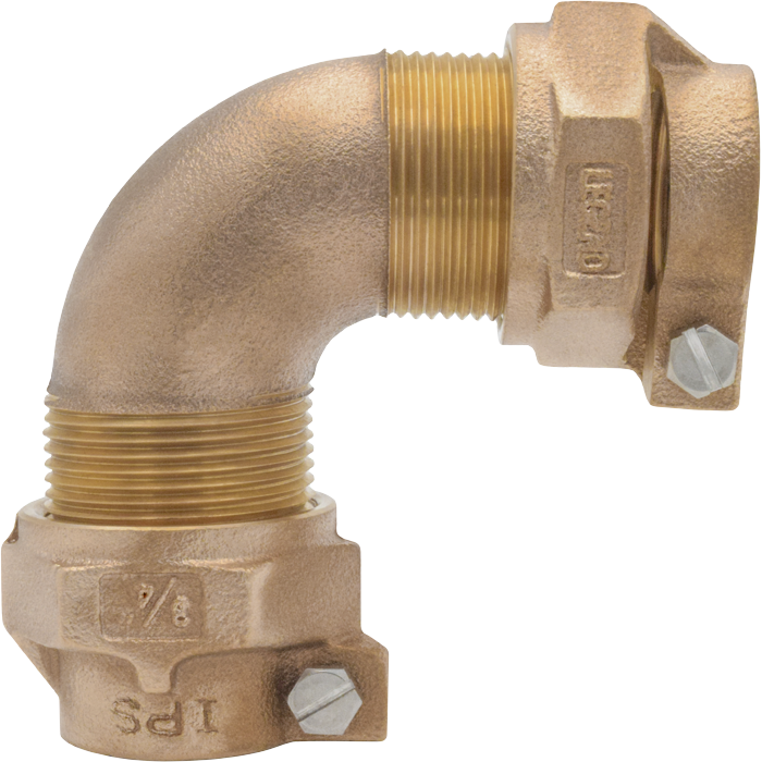 Legend Valves 313-341NL 3/4" No Lead Cast Bronze Water Service IPS Pack Joint Quarter-Bend Elbow