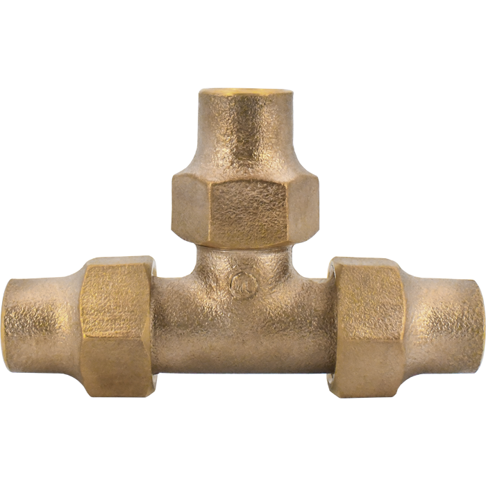 Legend Valves 313-375NL 1" No Lead Cast Bronze Water Service Flare Tee