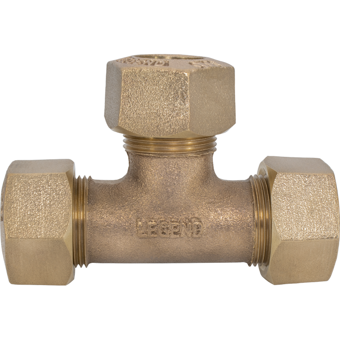 Legend Valves 313-434NL 3/4" No Lead Cast Bronze Water Service Ring Compression Tee