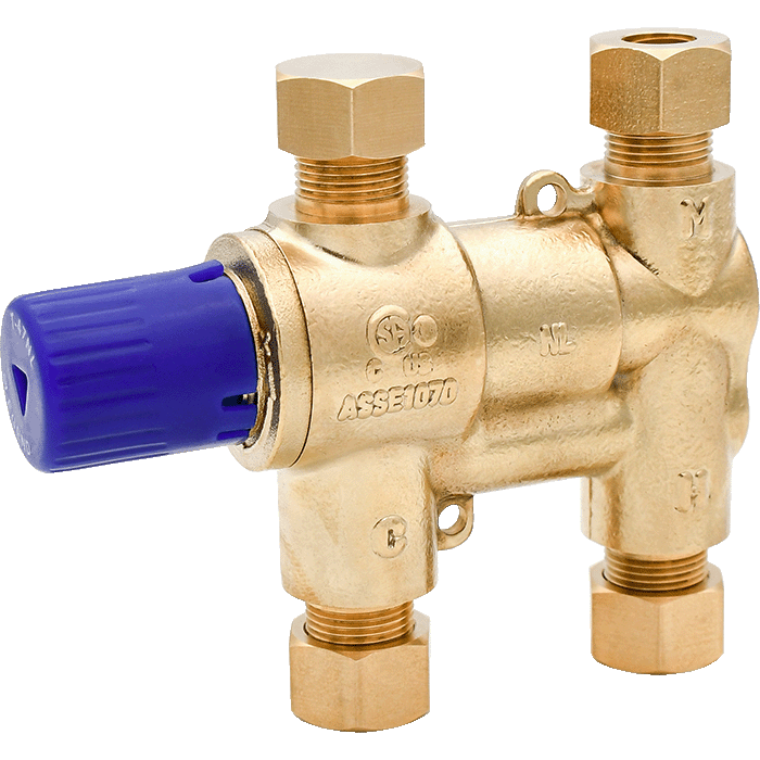 Legend Valves 115-282NL 3/8" No Lead Forged Brass Undersink Thermostatic Mixing Valve