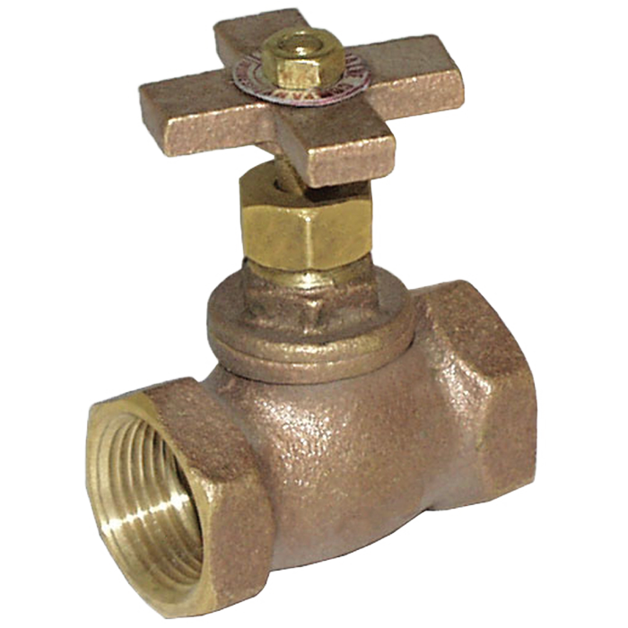 Legend Valves 107-107 3/4" No Lead Brass Straight Stop Valve with Cross Handle