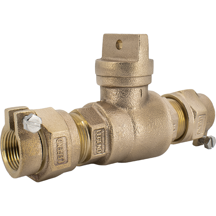 Legend Valves 314-216NL 1-1/4" No Lead Cast Bronze Water Service CTS Pack Joint Curb Stop Valve