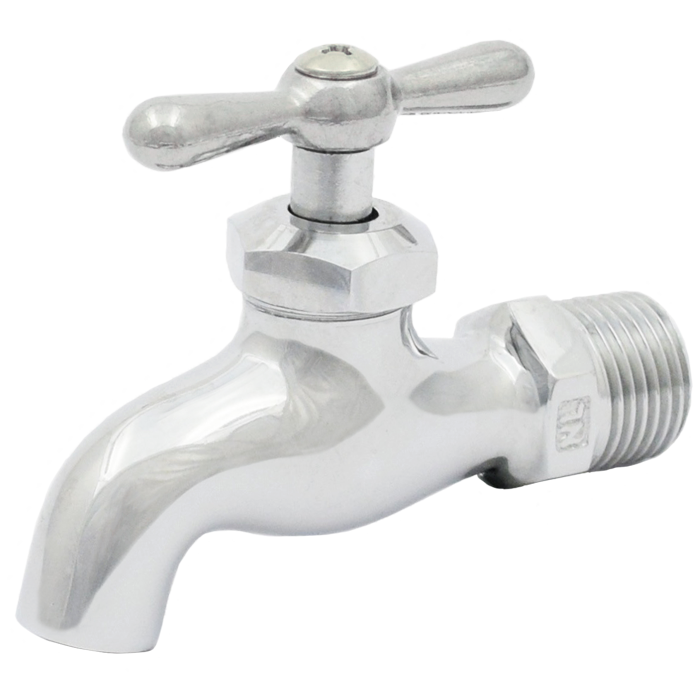 Legend Valves 107-423NL 1/2" No Lead Chrome-Plated Brass Plain End Hose Bibb
