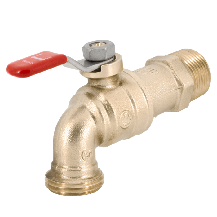 Legend Valves 107-169NL 3/4" No Lead Forged Brass 1/4-Turn Ball-Type Water Heater Drain Valve with Short Lever Handle