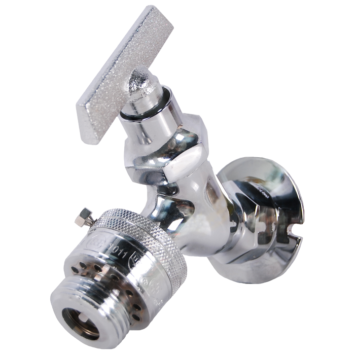 Legend Valves 107-417 1/2" Chrome-Plated Brass Commercial Sillcock with Vacuum Breaker, Lockshield, & Key