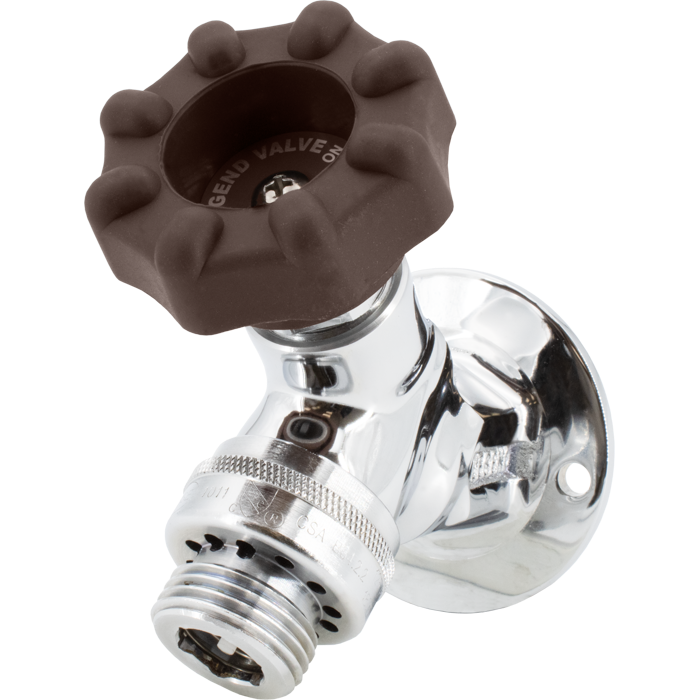 Legend Valves 107-451 1/2" Chrome-Plated Forged Brass 1/4-Turn Ball-Type Commercial Sillcock with Softouch Handle, Integral Vacuum Breaker, and Loose Key