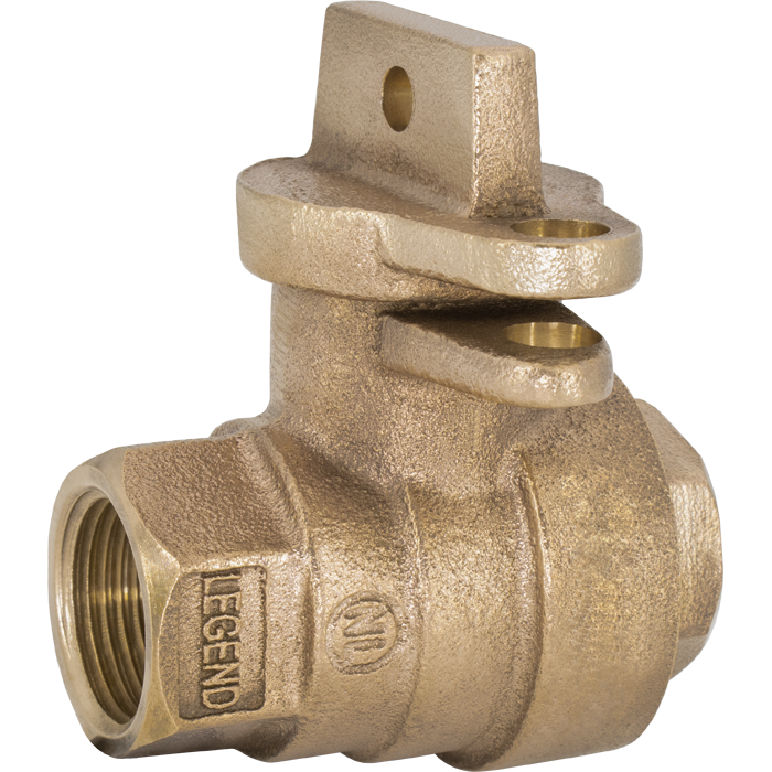Legend Valves 314-268NL 2" No Lead Cast Bronze Water Service FNPT Lock Wing Curb Stop Valve