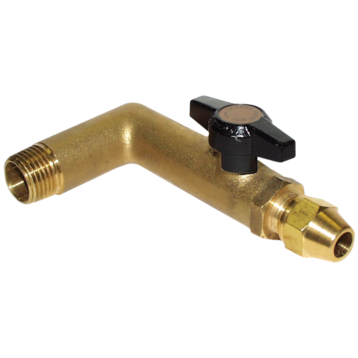 Legend Valves 111-206 1/2" x 3/8" Forged Brass 1/4-Turn Ball-Type Flare x MNPT Oil Tank Valve