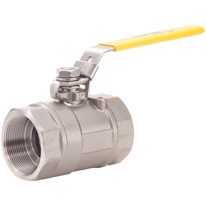 Legend Valves 113-108 2" 316 Stainless Steel Two-Piece Large Port Ball Valve with Locking Device