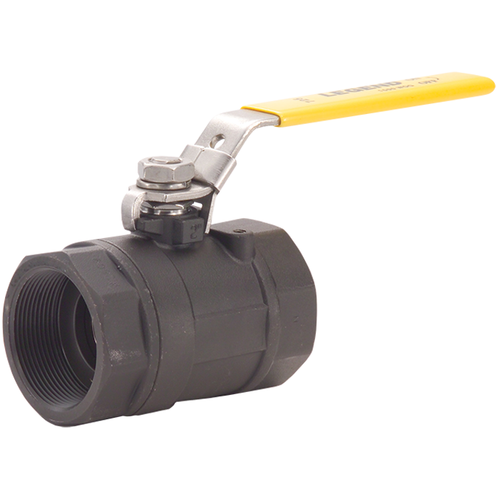 Legend Valves 113-217 1-1/2" Carbon Steel Two-Piece Large Port Ball Valve