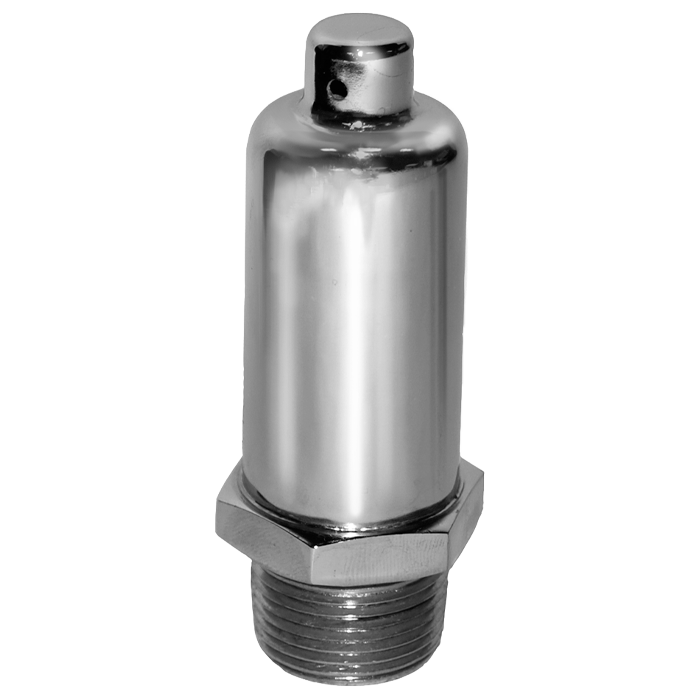 Legend Valves 110-323 1/4" T-93 Economy Straight Air Vent, Chrome Plated, MNPT