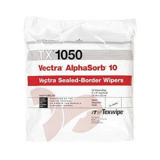 SOS Cleanroom Texwipe TX1050 Vectra AlphaSorb10 9" x 9" Polyester Cleanroom Wiper - Case